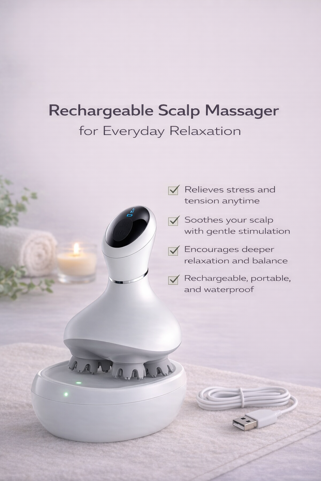 VELORA Rechargeable Scalp Massager